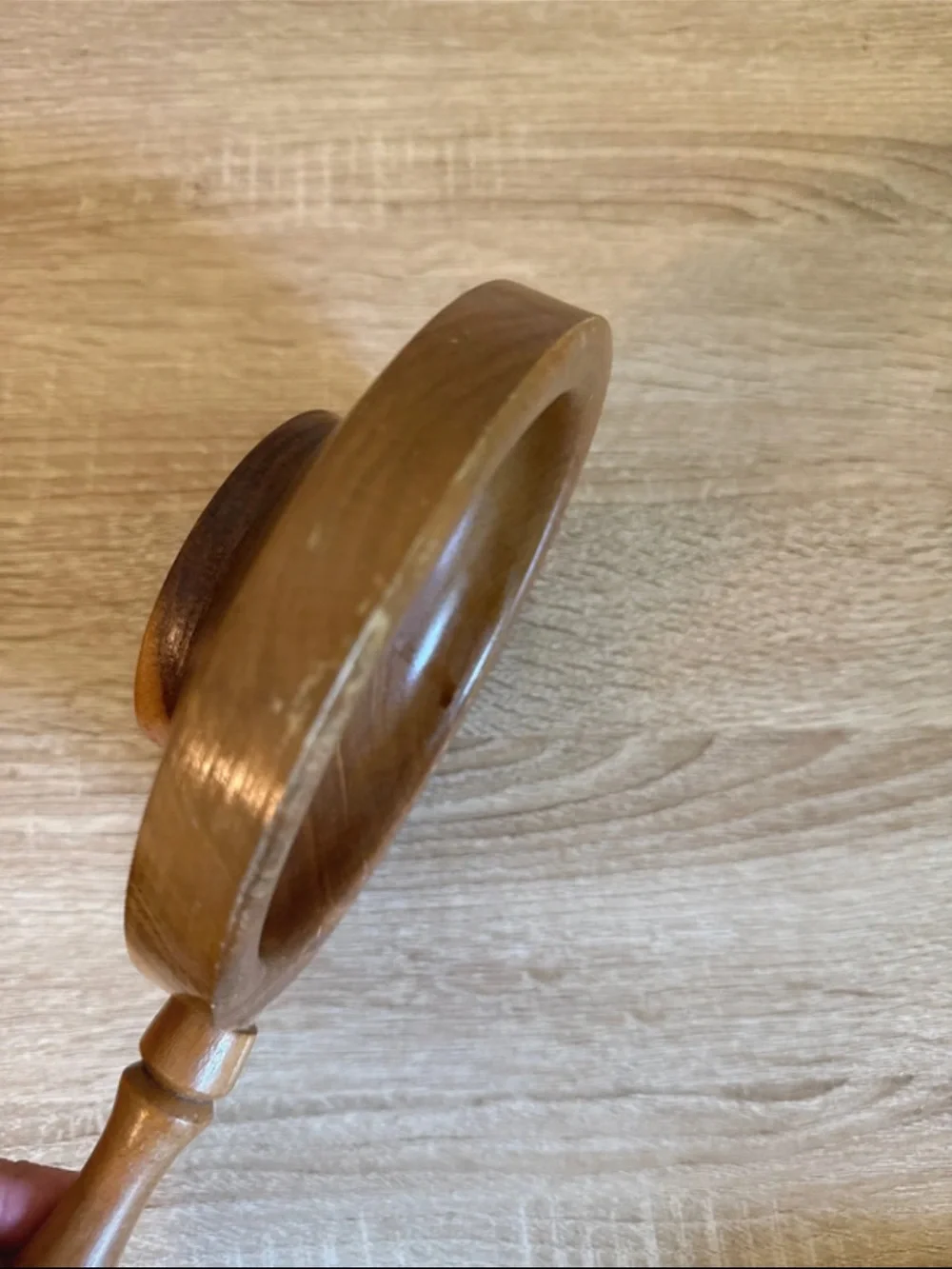 Hand-Carved Wooden Serving Bowl with Handle 8 oz Cottagecore woodcroftery